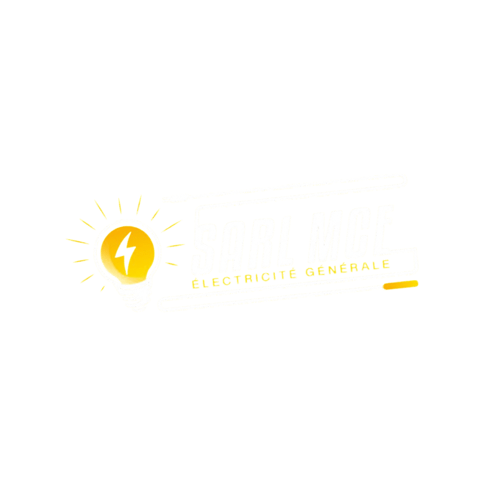 logo SARL MCE inversé sur fond noir