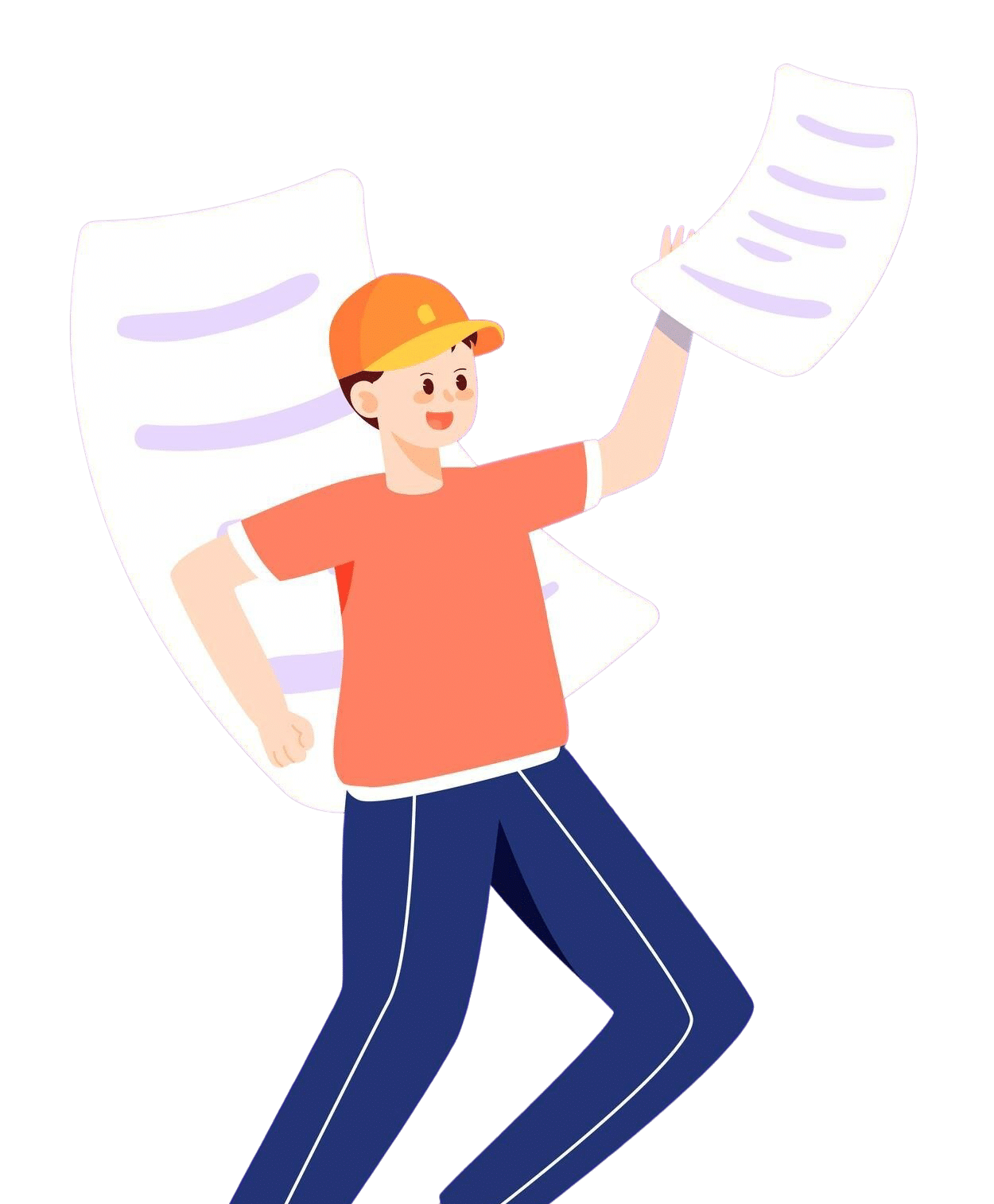 illustration d’un électricien stylisé avec des papiers à Cabourg