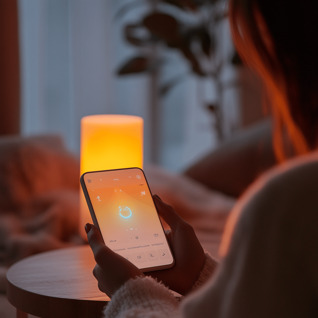 contrôle de lampe LED via application smartphone